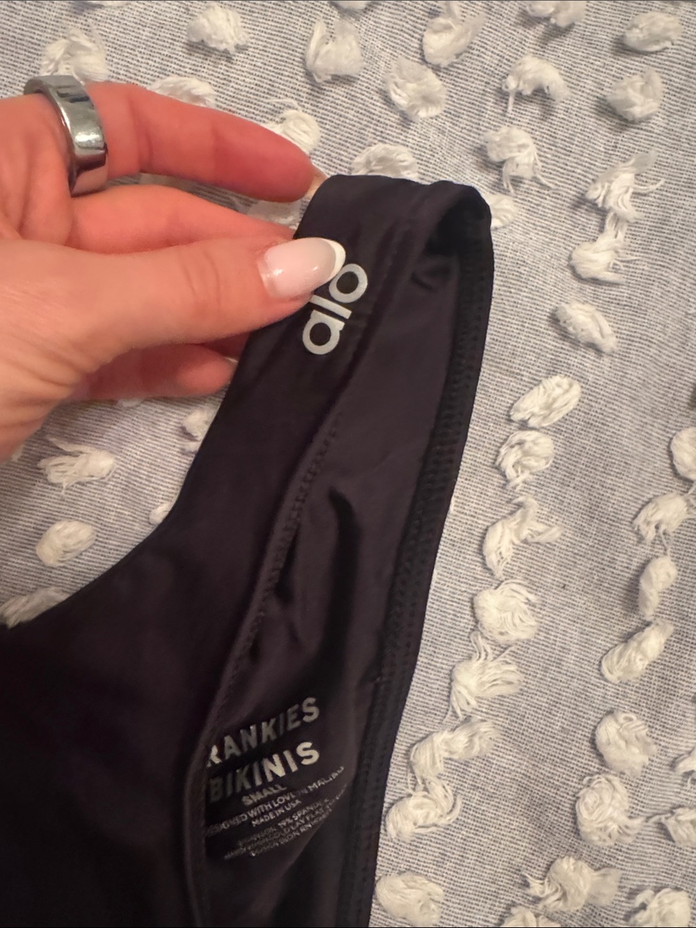 Alo x Frankie’s bikinis black size s bottoms, medium top - Picture 3 of 9